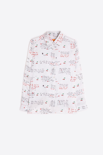 Cherry And Letters Print Shirt-Vilagallo-Tocca Finita