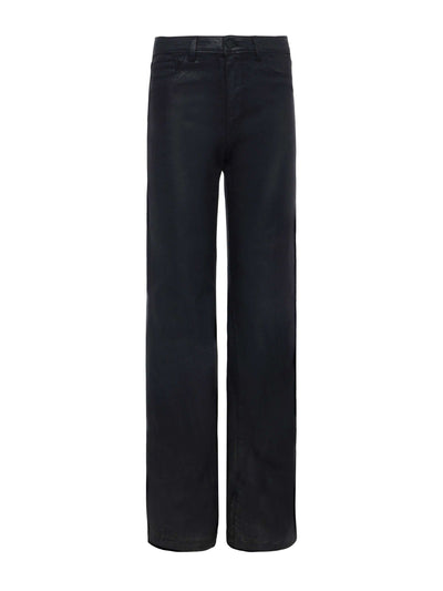 Clayton Coated Wide-Leg Jean Black-L'Agence-Tocca Finita