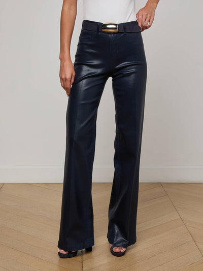 Clayton Coated Wide-Leg Jean Deep Midnight Coated-L'Agence-Tocca Finita
