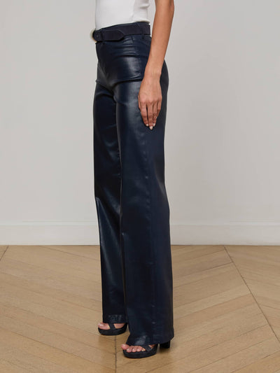 Clayton Coated Wide-Leg Jean Deep Midnight Coated-L'Agence-Tocca Finita