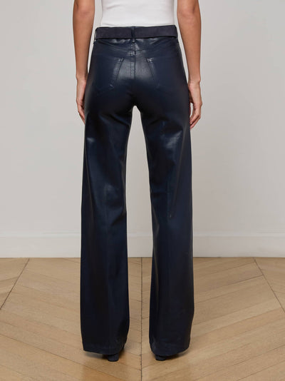 Clayton Coated Wide-Leg Jean Deep Midnight Coated-L'Agence-Tocca Finita