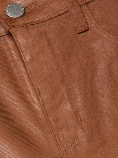 Clayton Coated Wide-Leg Jean Light Cognac Coated-L'Agence-Tocca Finita