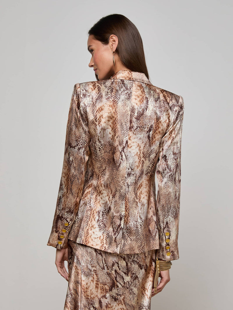 Colin Silk Blazer Western Snake-L&