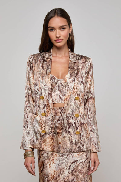 Colin Silk Blazer Western Snake-L'Agence-Tocca Finita