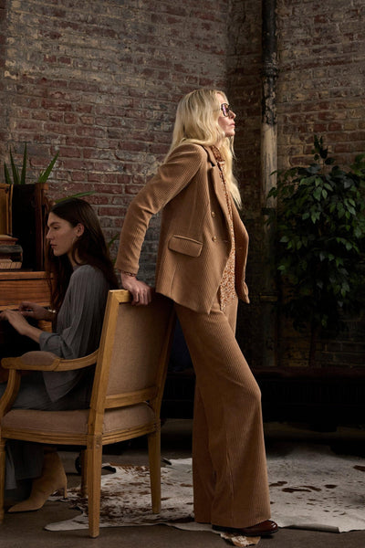 Corduroy Wide Leg Pant Camel-Iris Setlakwe-Tocca Finita