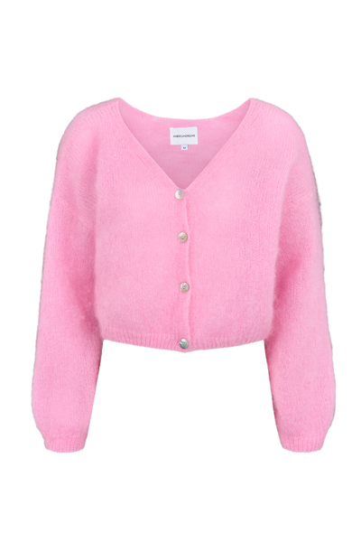 Cornelia Cropped Cardigan Soft Berry-American Dreams-Tocca Finita