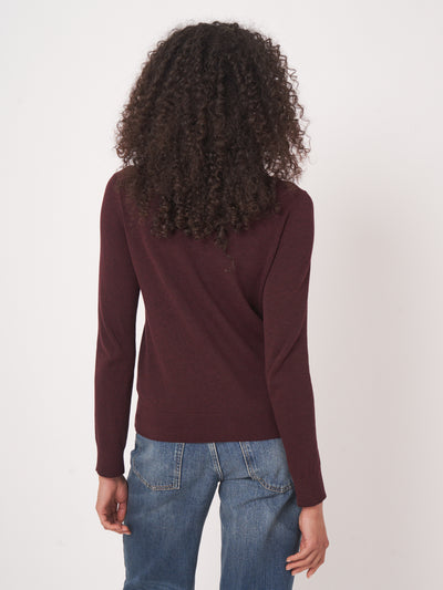 Cotton Blend Fine Knit Turtleneck Sweater-Repeat-Tocca Finita