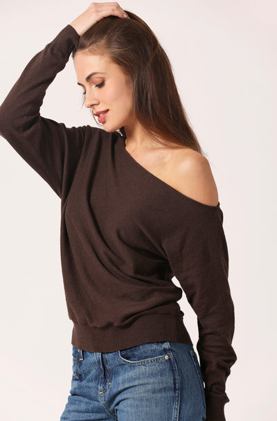 Cotton Cashmere Off The Shoulder Top-Mini Rose-Tocca Finita
