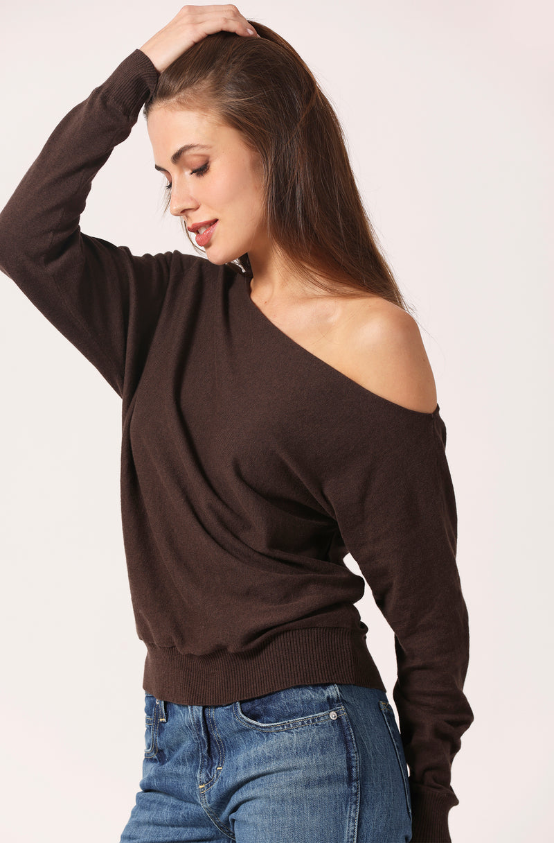 Cotton Cashmere Off The Shoulder Top-Mini Rose-Tocca Finita