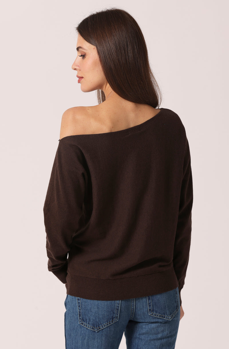 Cotton Cashmere Off The Shoulder Top-Mini Rose-Tocca Finita