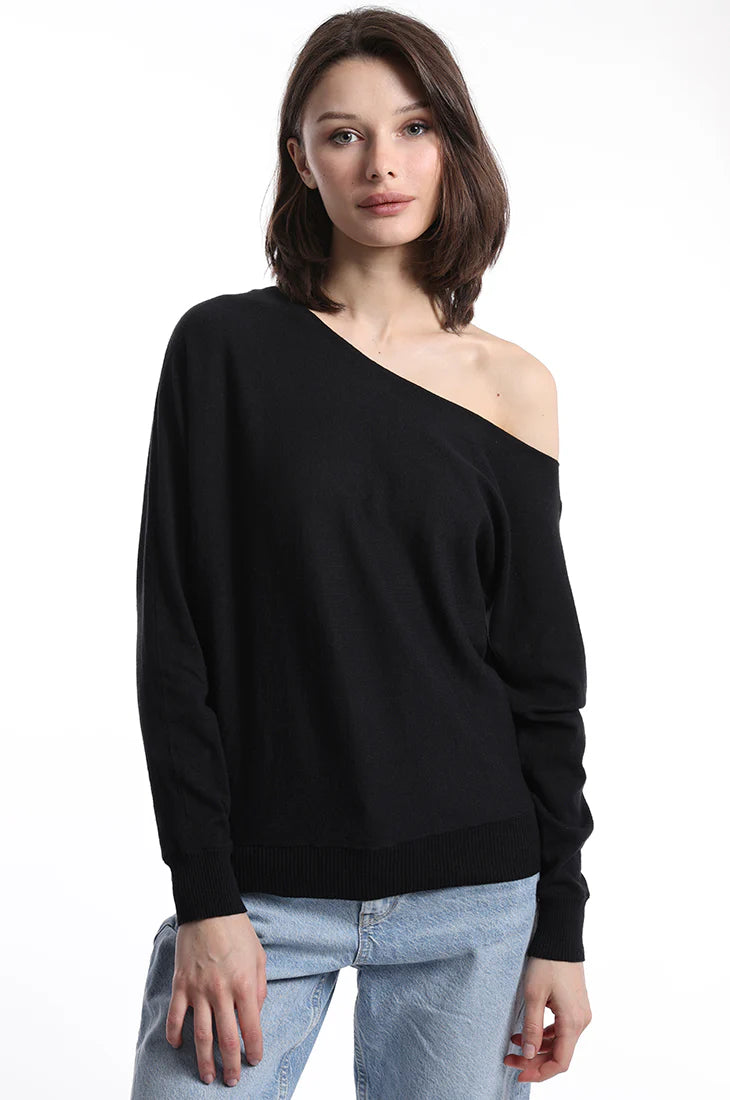 Cotton Cashmere Off The Shoulder Top-Mini Rose-Tocca Finita
