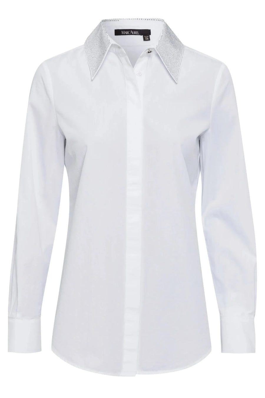 Cotton Shirt With Decorative Collar-Marc Aurel-Tocca Finita