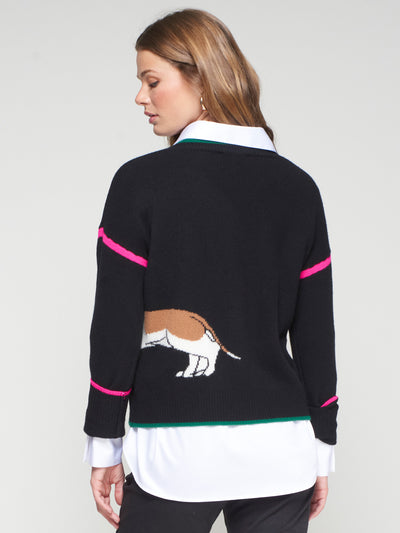 Dachshund Sweater Black-Vilagallo-Tocca Finita