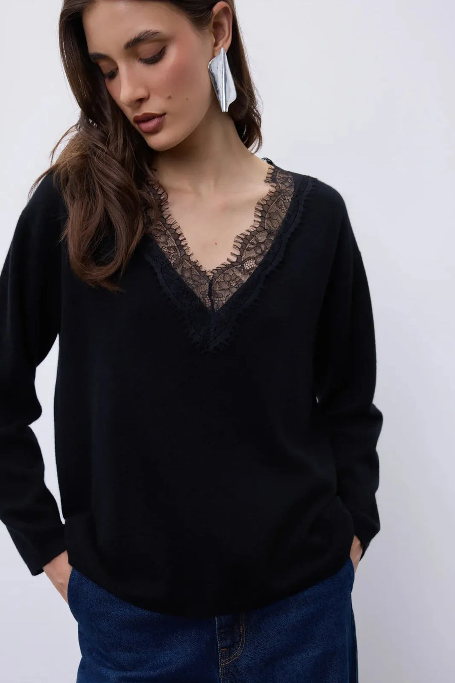 Dalma Cashmere Jumper Black-Not Shy Paris-Tocca Finita