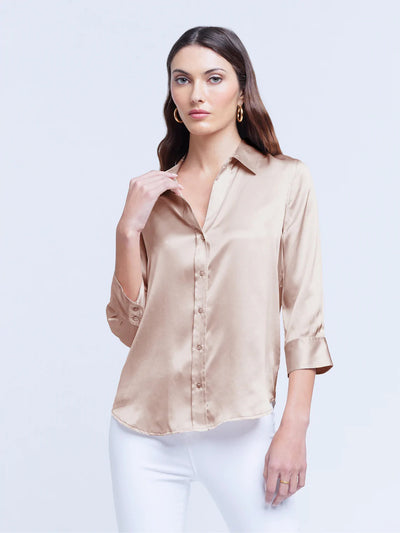 Dani 3/4" Sleeve Blouse by L'agence-L'Agence-Tocca Finita