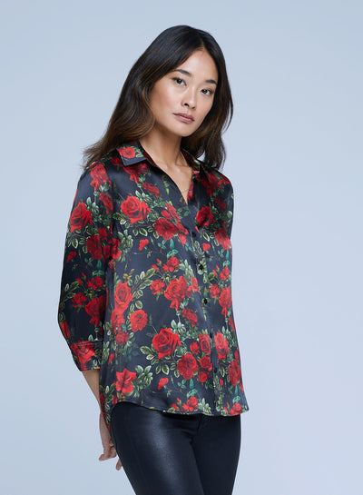 Dani 3/4" Sleeve Blouse by L'agence-L'Agence-Tocca Finita