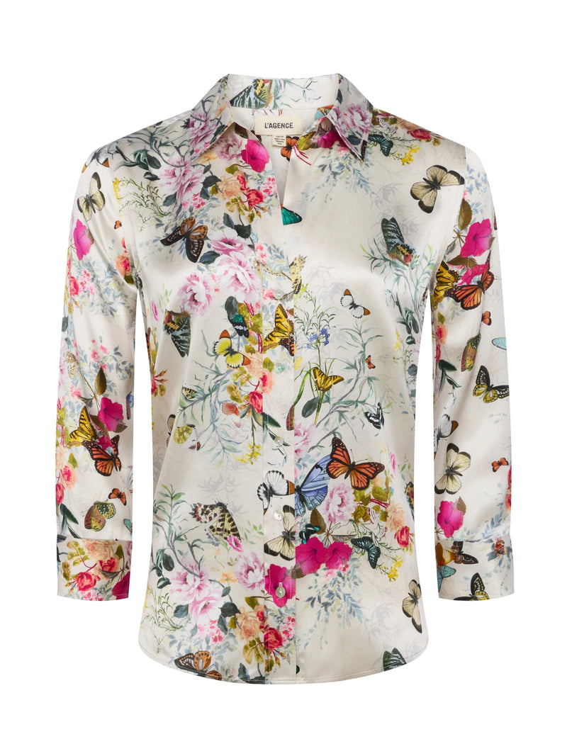 Dani Silk Blouse In Charonda Butterfly Blouse-L&