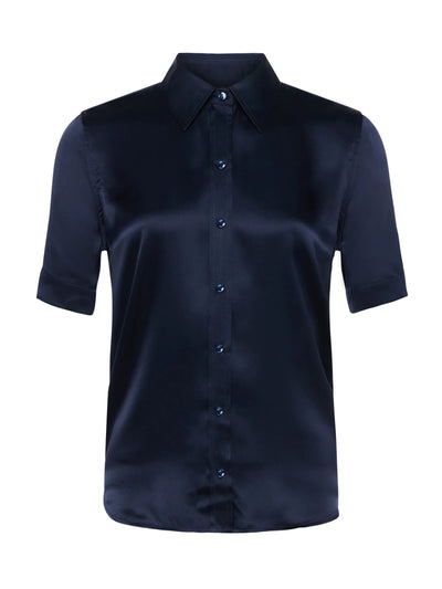 Ellah Silk Blouse In Midnight-L'Agence-Tocca Finita