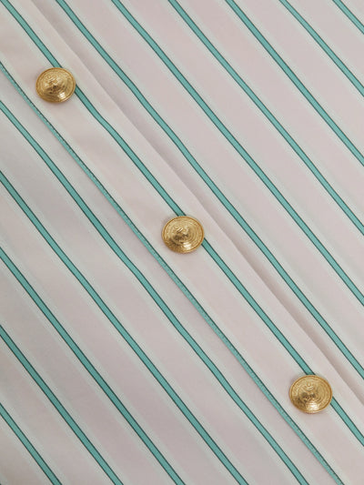 Ellery Blouse In Baby Pink/Sage Stripe-L'Agence-Tocca Finita