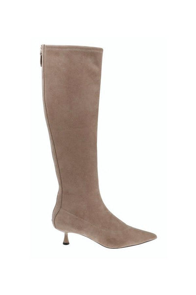 Emilie Stretch Suede Boot Cappuccino-L'Agence-Tocca Finita