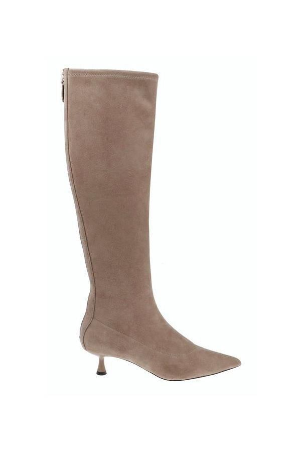 Emilie Stretch Suede Boot Cappuccino-L&