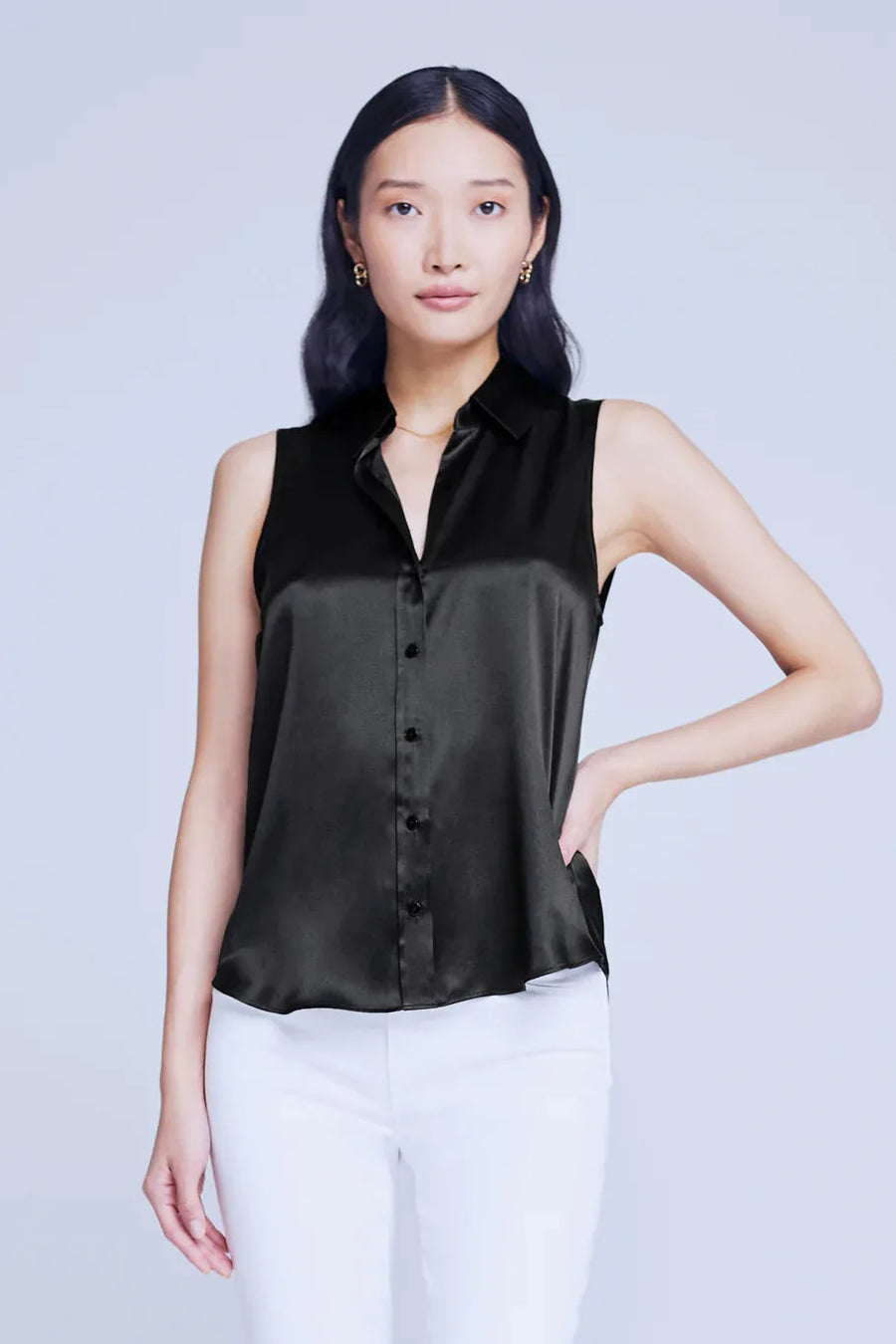 Emmy Sleeveless Blouse Black-L&