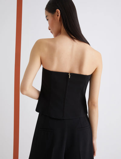 Envers Satin Corset Top Black-Marella-Tocca Finita