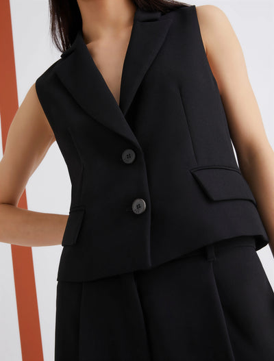 Envers Satin Gilet Black-Marella-Tocca Finita