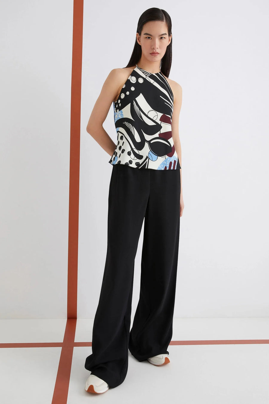 Envers Satin Trousers Black-Marella-Tocca Finita