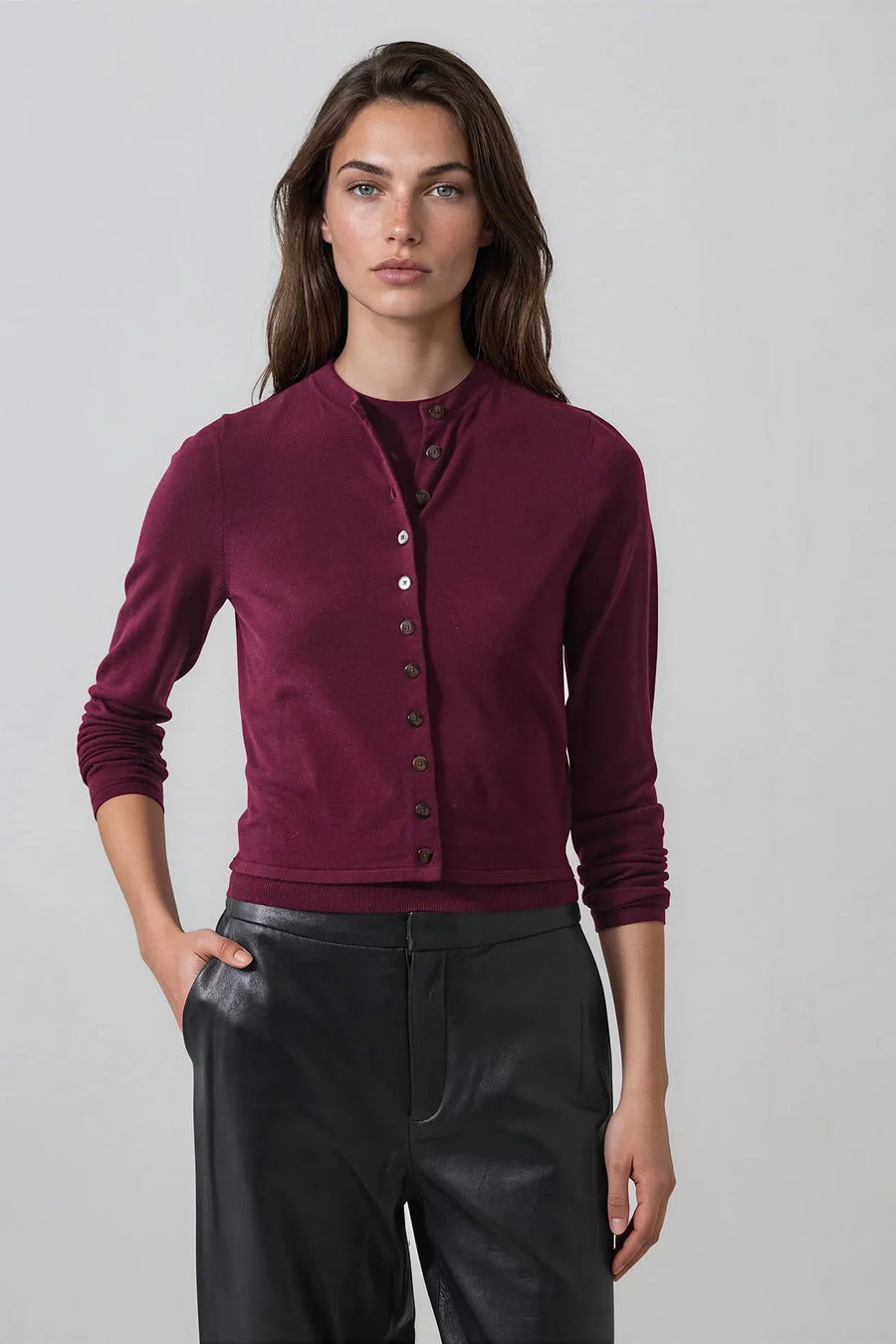 Extra-Fine Merino Cropped Cardigan Marchesa-Patrick Assaraf-Tocca Finita