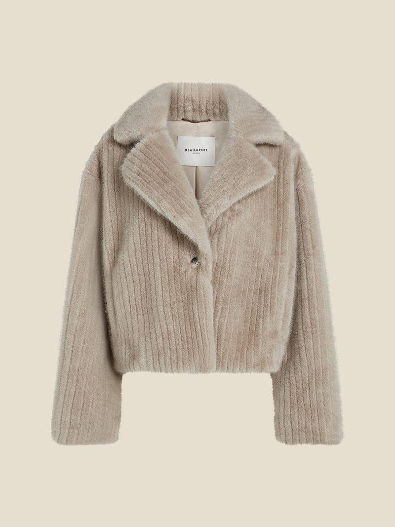 Fallony Short Coat Chinchilla-Beaumont Coats-Tocca Finita