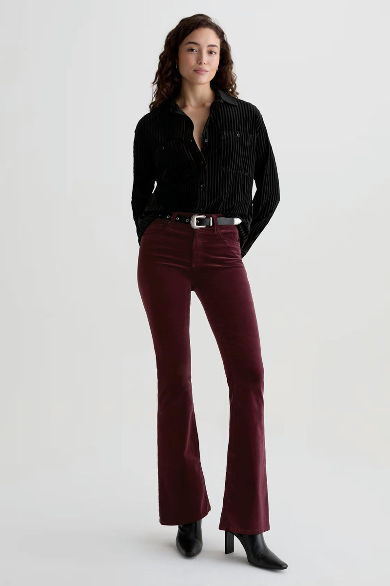 Farrah Boot Velvet Jean Winery-AG Jeans-Tocca Finita