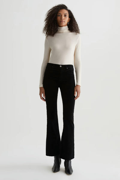 Farrah Boot Velvet Super Black-AG Jeans-Tocca Finita