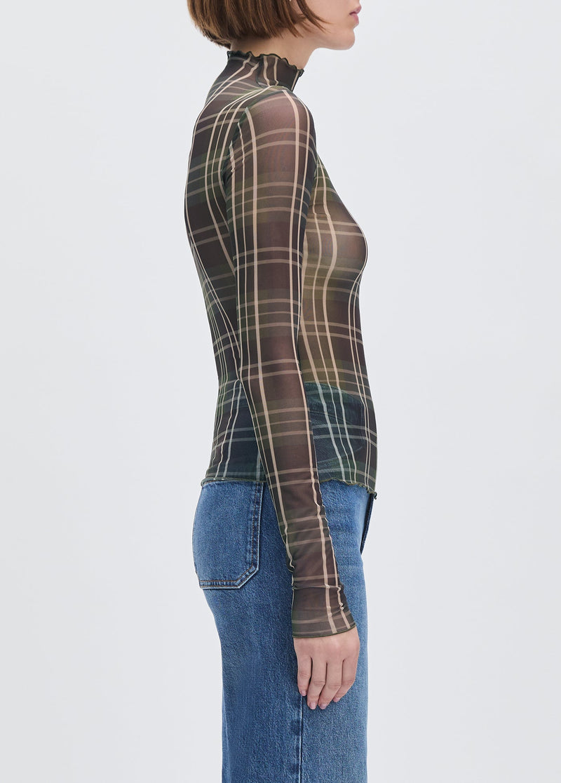The Sheer Fantasy Top Country Side Plaid