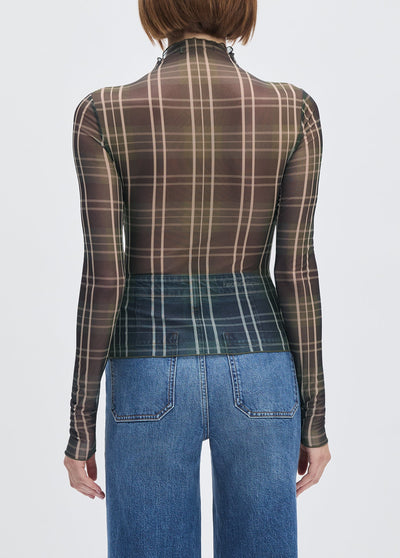 The Sheer Fantasy Top Country Side Plaid