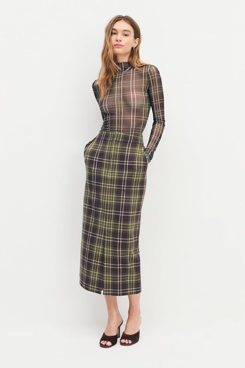 The Sheer Fantasy Top Country Side Plaid