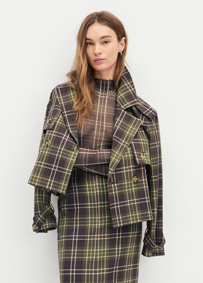 The Sheer Fantasy Top Country Side Plaid