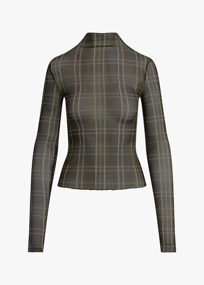 The Sheer Fantasy Top Country Side Plaid