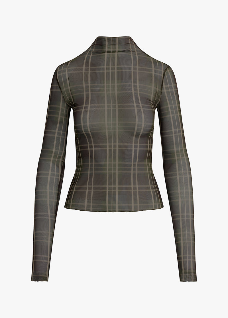The Sheer Fantasy Top Country Side Plaid