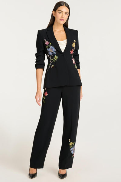 Floral Mixed Media Harlan Pant Black/Multi-Cinq A Sept-Tocca Finita