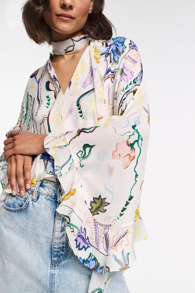 Floral Twist Blouse-Dorothee Schumacher-Tocca Finita