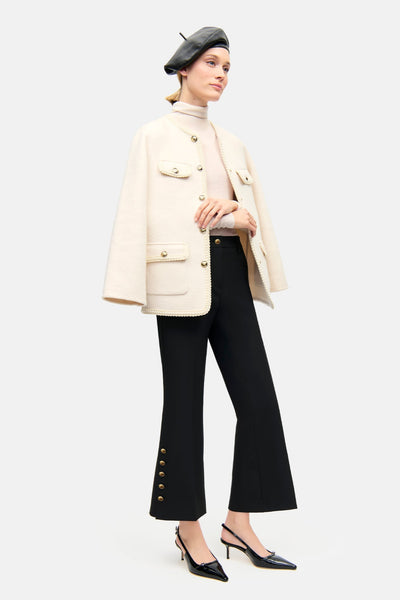 France Statement Slit Pant Black-Cambio-Tocca Finita