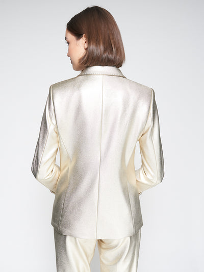 Gold Blazer With Bee Buttons-Vilagallo-Tocca Finita