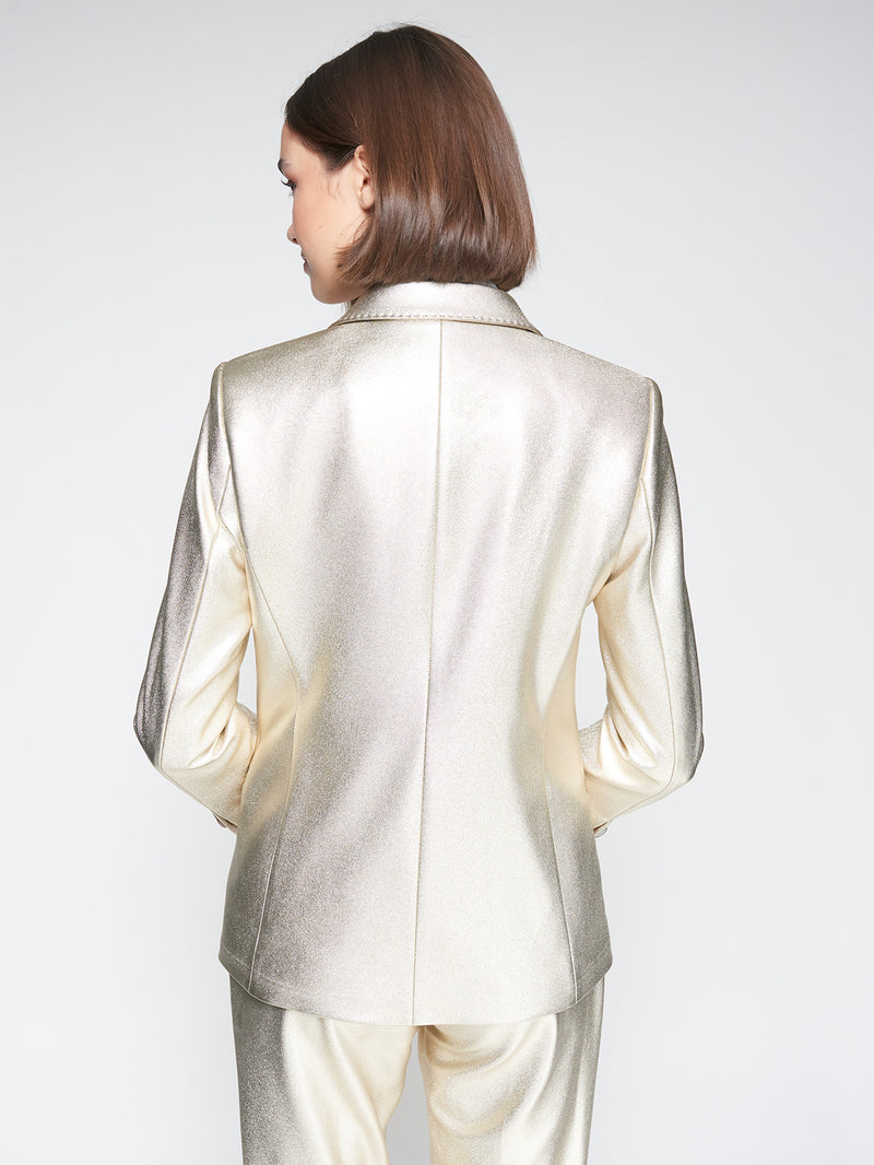 Gold Blazer With Bee Buttons-Vilagallo-Tocca Finita