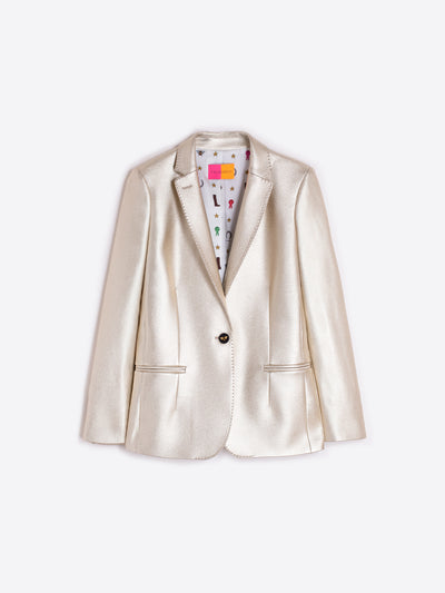 Gold Blazer With Bee Buttons-Vilagallo-Tocca Finita