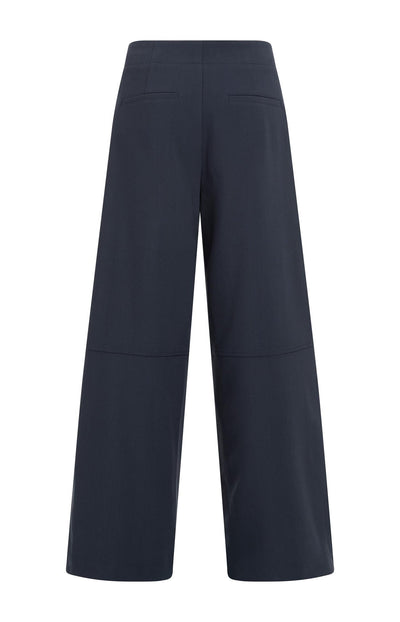 High Waist Trousers With Side Stripes Inkwell Blue