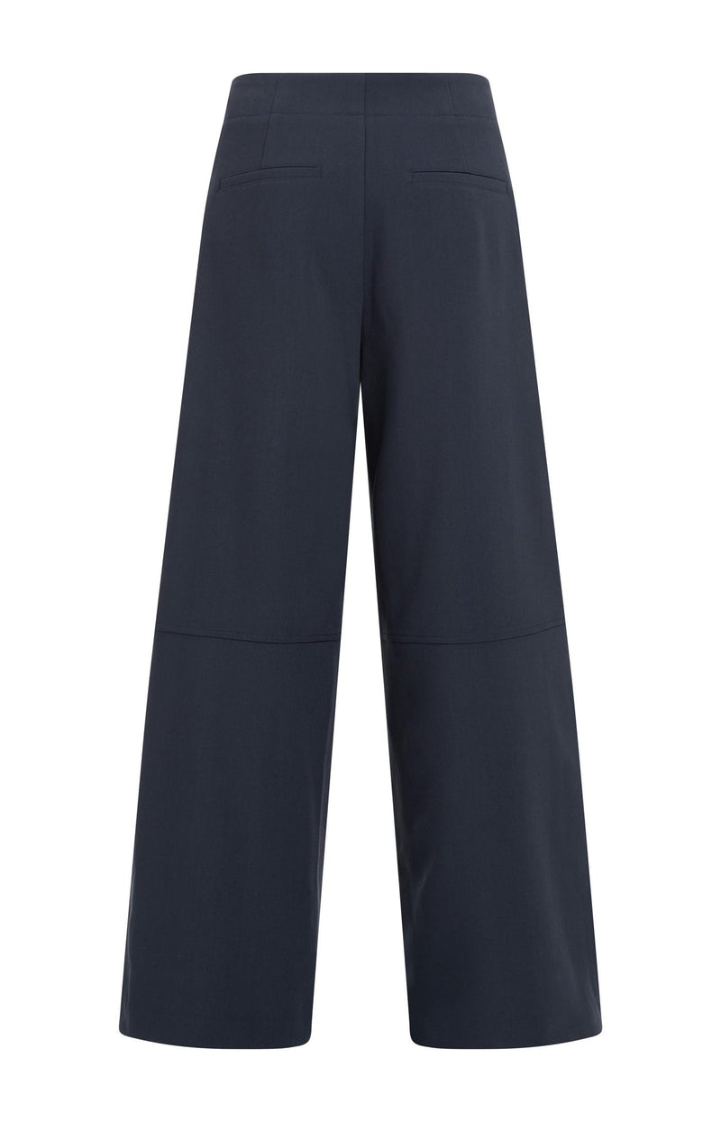 High Waist Trousers With Side Stripes Inkwell Blue