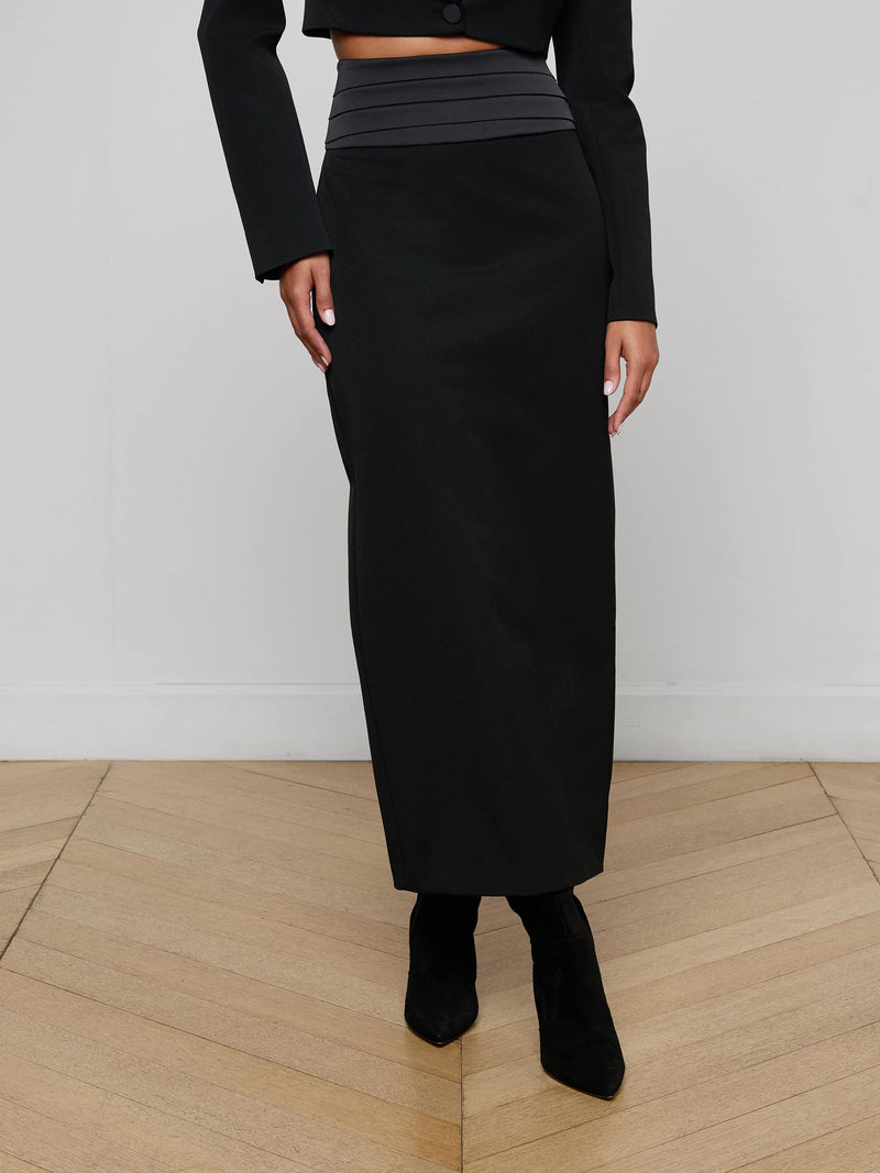 Honesty Maxi Skirt Black-L&