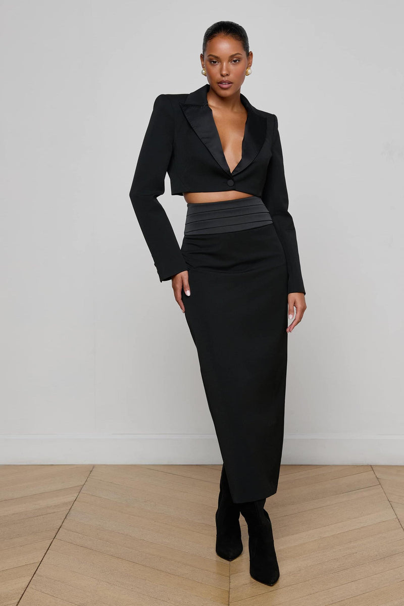 Honesty Maxi Skirt Black-L&