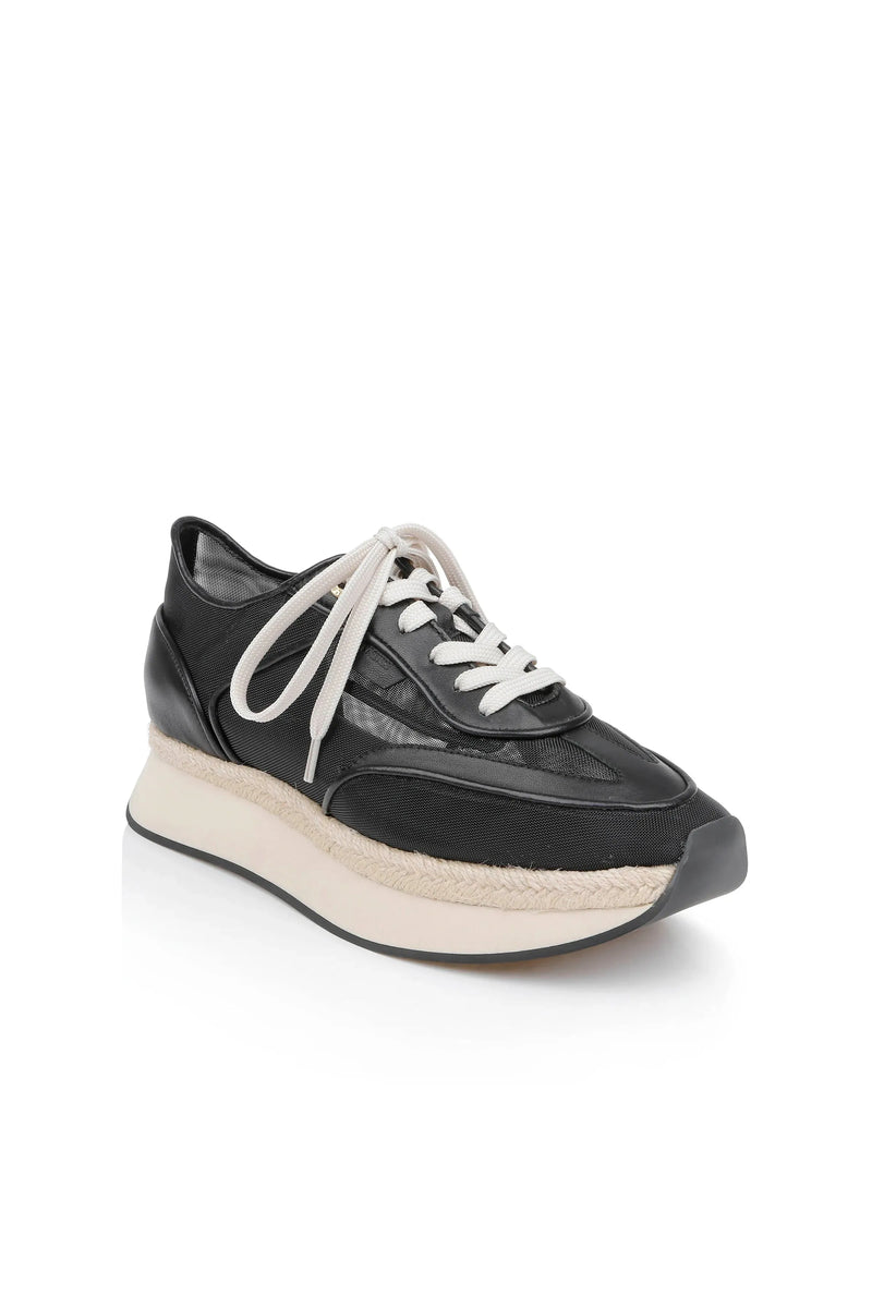 Iris Black Mesh Platform Sneaker-L&